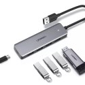 Ugreen USB HUB splitter - 4x USB 3.2 Gen 1 s micro USB napájecím portem šedý (CM219 50985)