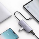 Ugreen multifunkční adaptér HUB USB Type C - 3 x USB / Ethernet RJ-45 / micro USB šedý (CM252)