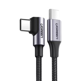 Ugreen pravoúhlý kabel USB Typ C - USB Typ C Napájení 60 W 20 V 3 A 1 m černošedý kabel (US255 50123)