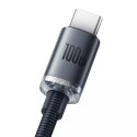 Baseus Crystal Shine Series kabel USB kabel pro rychlé nabíjení a přenos dat USB Typ A - USB Typ C 100W 1,2 m černý (CAJY000401)