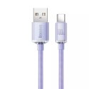 Baseus Crystal Shine Series kabel USB kabel pro rychlé nabíjení a přenos dat USB Typ A - USB Typ C 100W 1,2m fialový (CAJY000405