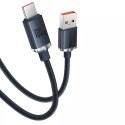 Baseus Crystal Shine Series kabel USB kabel pro rychlé nabíjení a přenos dat USB Typ A - USB Typ C 100W 1,2m fialový (CAJY000405