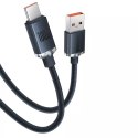 Baseus Crystal Shine Series kabel USB kabel pro rychlé nabíjení a přenos dat USB Typ A - USB Typ C 100W 2m fialový (CAJY000505)