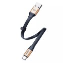 Baseus Jednoduchý plochý kabel USB / USB Typ C SuperCharge 5A 40W Quick Charge 3.0 QC 3.0 23cm zlatý (CATMBJ-BV3)