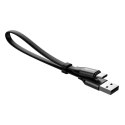 Baseus Nimble plochý kabel USB / USB-C kabel s držákem 2A 0,23M černý (CATMBJ-01)