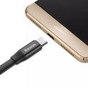 Baseus Nimble plochý kabel USB / USB-C kabel s držákem 2A 0,23M černý (CATMBJ-01)