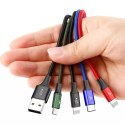 Baseus kabel USB 4v1 kabel, 2x Lightning / USB Type C / micro USB, nylonové opletení 3,5A 1,2m černý (CA1T4-A01)