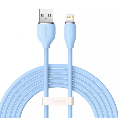 Baseus kabel, USB kabel - Lightning 2,4A, délka 2 m Jelly Liquid Silica Gel - modrý