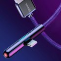 Baseus úhlový nylonový kabel usb Lightning kabel pro hráče 2,4a 1m černý (cal7c-a01)