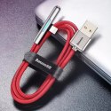 Baseus úhlový nylonový kabel usb Lightning kabel pro hráče 2,4a 1m černý (cal7c-a01)