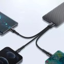 Joyroom 3v1 krátký kabel USB kabel - Lightning / USB typu C / micro USB 3.5A 15 cm černý (S-01530G9 LCM černý)