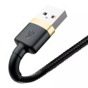 Kabel Baseus Cafule Odolný nylonový kabel USB / Lightning QC3.0 2,4A 1M černo-zlatá (CALKLF-BV1)
