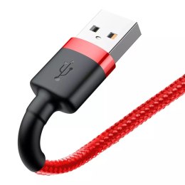 Kabel Baseus Cafule Odolný nylonový kabel USB / Lightning QC3.0 2,4A 1M červený (CALKLF-B09)