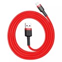 Kabel Baseus Cafule Odolný nylonový kabel USB / Lightning QC3.0 2,4A 1M červený (CALKLF-B09)