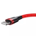 Kabel Baseus Cafule Odolný nylonový kabel USB / Lightning QC3.0 2,4A 1M červený (CALKLF-B09)