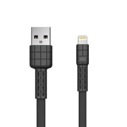 Plochý kabel Remax Armor Series USB / Lightning 5V 2,4A černý (RC-116i)