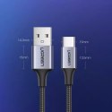 Ugreen kabel USB - USB Type C Quick Charge 3.0 3A kabel 2m šedý (60128)