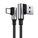 Ugreen pravoúhlý kabel USB kabel - USB Type C Quick Charge 3.0 QC3.0 3 A 2 m šedý (US176 20857)