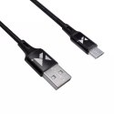 Wozinsky kabel USB kabel - microUSB 2.4A 2m černý (WUC-M2B)