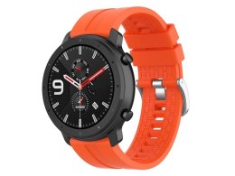 Gumowy Uniwersalny pasek sportowy Alogy soft band do smartwatcha 22mm Pomarańczowy