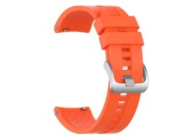 Gumowy Uniwersalny pasek sportowy Alogy soft band do smartwatcha 22mm Pomarańczowy