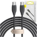 Kabel 2m Baseus Jelly Liquid Silica Gel USB-C do USB-C PD QC 5A 100W 2m Czarny