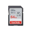 Karta pamięci SanDisk Ultra SDXC 64GB 120 MB/s UHS-I (SDSDUN4-064G-GN6IN)