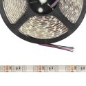 Whitenergy Taśma LED 5m 60szt/m SMD5050 14.4W/m 12V IP65 10mm RGB bez konektora