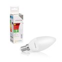 Whitenergy Żarówka LED C37 E14 5W Ciepła biała Mleczna