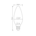 Whitenergy Żarówka LED C37 E14 5W Ciepła biała Mleczna