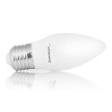 Whitenergy Żarówka LED C37 E27 5W 396lm Ciepła biała Mleczna