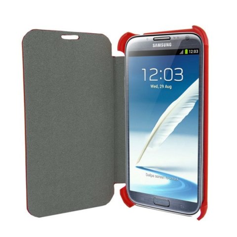 4World Etui ochronne do Galaxy Note 2 5.5'' Slim Leather czerwone