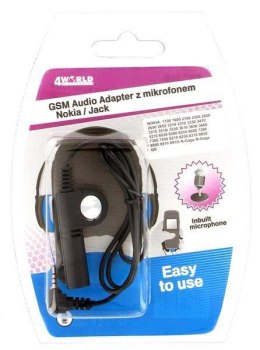 4World GSM Audio Adapter z mikrofonem Nokia Jack