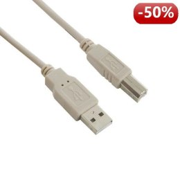 4World Kabel USB 2.0 A-B M/M 3m|szary