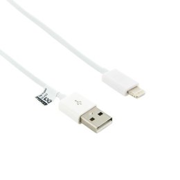 4World Kabel iPhone 5/iPad 4/iPad mini - USB 1m biały
