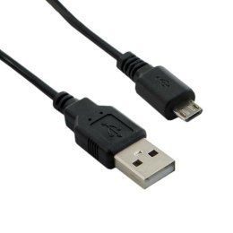 4World Kabel transmisja i ładowanie micro USB 1.0m czarny