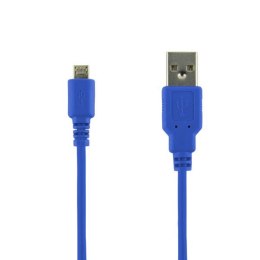 4World Kabel transmisja i ładowanie micro USB 1.0m niebieski