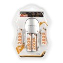 Whitenergy Ładowarka do akumulatorów, 4x AA/ AAA, 230V+ 4x AA, 2800mAh, Ni-MH