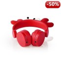 Nedis Wired Headphones | 1.2 m Round Cable | On-Ear | Detachable Magnetic Ears | Chrissy Crab | Red