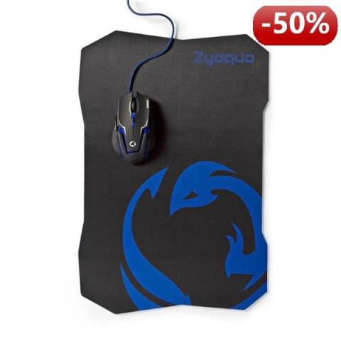 Nedis Gaming Mouse & Mouse Pad Set | Wired Mouse | 2400 DPI | 6 buttons