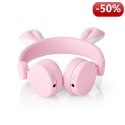 Nedis Wired Headphones | 1.2 m Round Cable | On-Ear | Detachable Magnetic Ears | Robby Rabbit | Pink