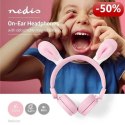 Nedis Wired Headphones | 1.2 m Round Cable | On-Ear | Detachable Magnetic Ears | Robby Rabbit | Pink