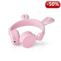 Nedis Wired Headphones | 1.2 m Round Cable | On-Ear | Detachable Magnetic Ears | Robby Rabbit | Pink