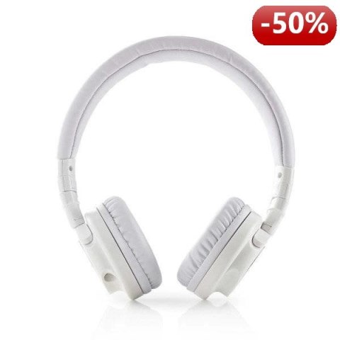 Nedis Wired Headphones | On-ear | Foldable | 1.2 m Detachable Cable | White