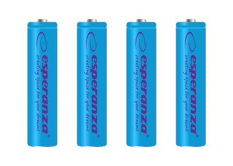 ESPERANZA AKUMULATORKI NI-MH AAA 1000MAH 4SZT. NIEBIESKIE