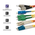 Qoltec Patchcord światłowodowy LC/UPC-LC/UPC | Multimode | 50/125U | OM2 | Duplex | 5m