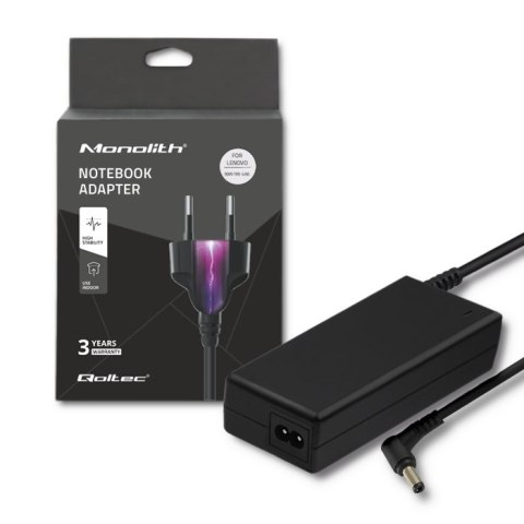 Qoltec Zasilacz do Lenovo 90W | 19V | 4.9A | 5.5*2.5 | +kabel zasilający