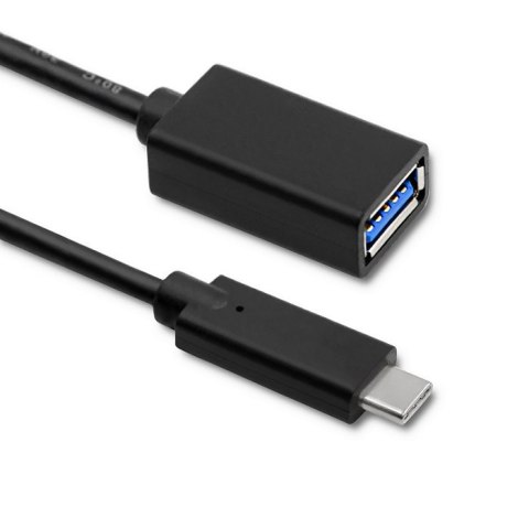 Qoltec Kabel USB 3.1 typ C męski | USB 3.0 typ A żeński | 0.25m