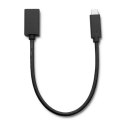 Qoltec Kabel USB 3.1 typ C męski | USB 3.0 typ A żeński | 0.25m