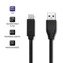 Qoltec Kabel USB typ C 3.1 męski | USB 3.0 typ A męski | 0.25m